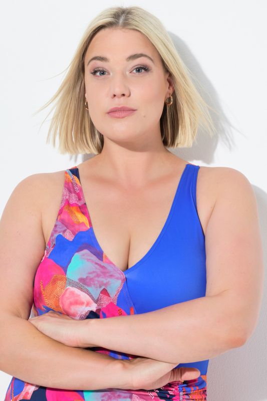 Watercolor Wrap Look Swimsuit