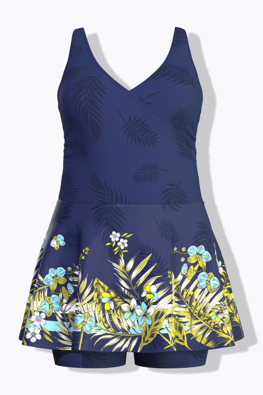 Jungle Foliage Swim Dress