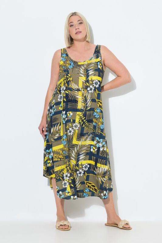 Mixed Print Sleeveless Dress