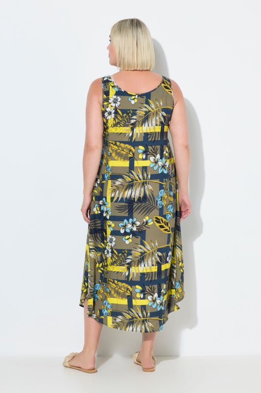 Mixed Print Sleeveless Dress