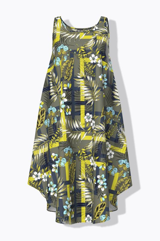Mixed Print Sleeveless Dress