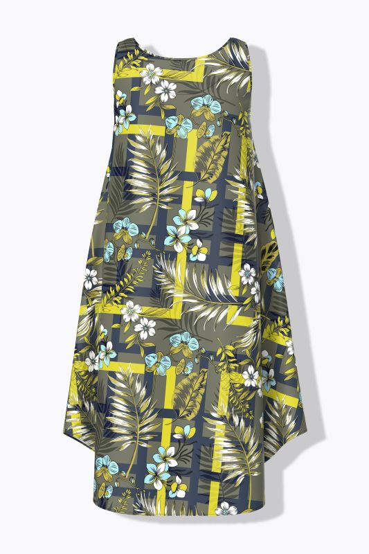 Mixed Print Sleeveless Dress
