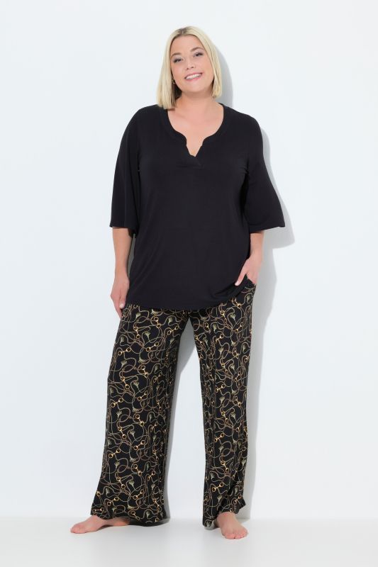 Chain Print Two Piece Pajama Set