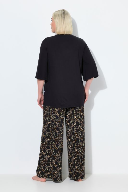 Chain Print Two Piece Pajama Set