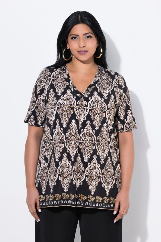 Opulent Short Sleeve Slinky Top