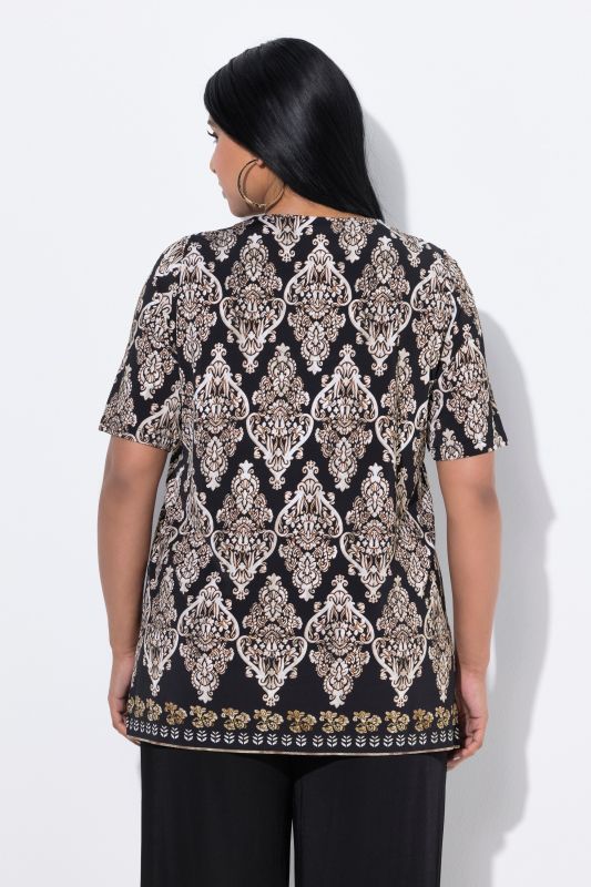 Opulent Short Sleeve Slinky Top