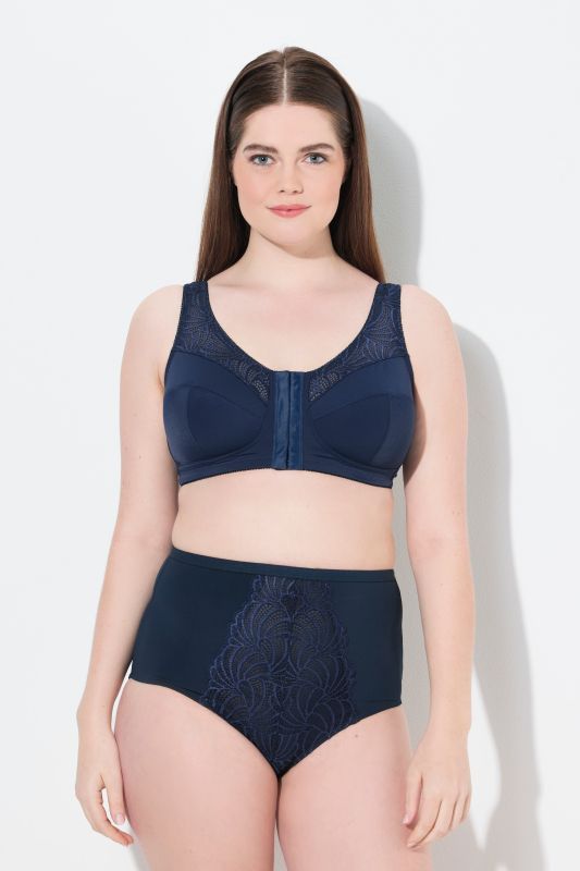 Lace Panel Underwire-Free Relief Bra