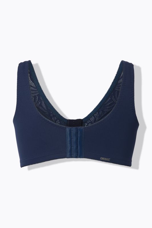 Lace Panel Underwire-Free Relief Bra