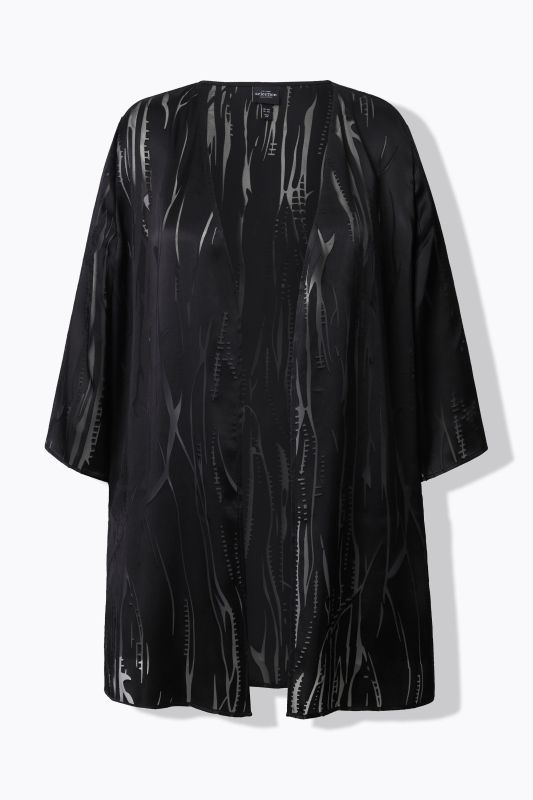 Satin Burnout Open Shape Cardigan