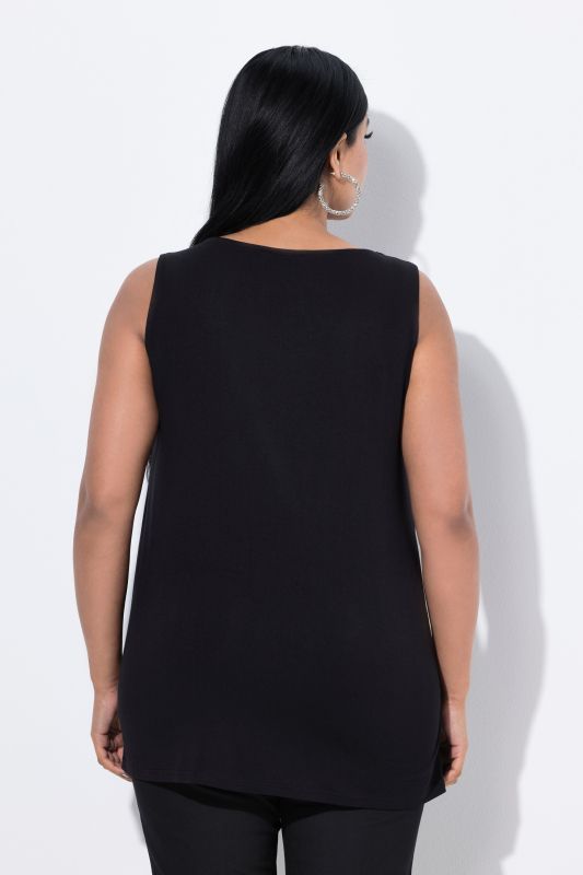 Layered Satin Burnout Tank
