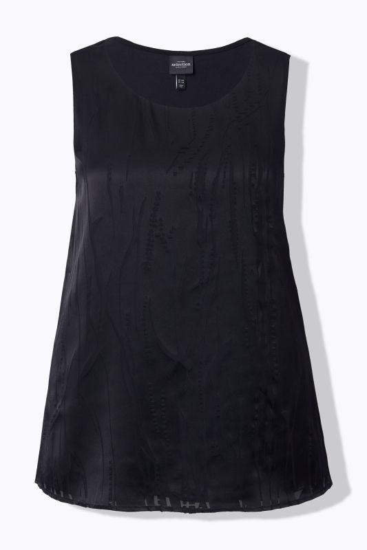 Layered Satin Burnout Tank