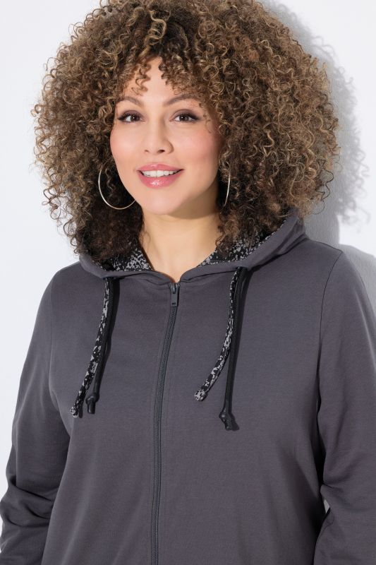Snake Detail Zip-Up Hoodie