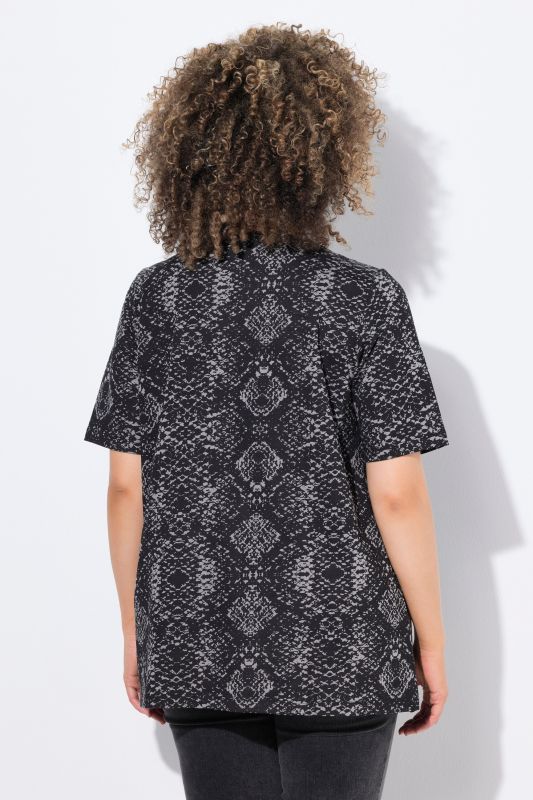 Snake Print V-Neck Tee