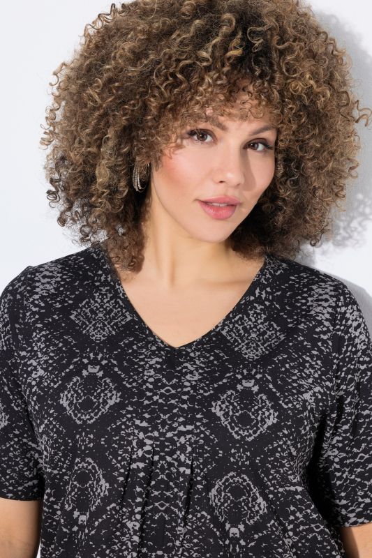 Snake Print V-Neck Tee