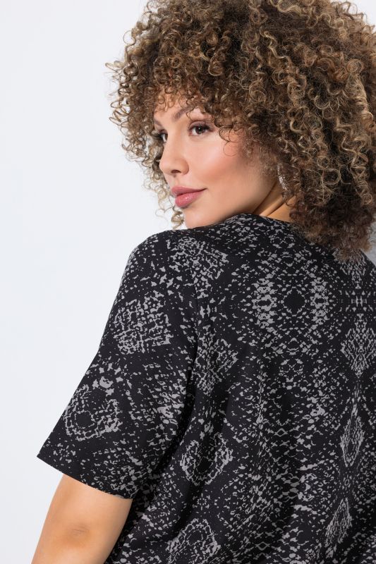 Snake Print V-Neck Tee