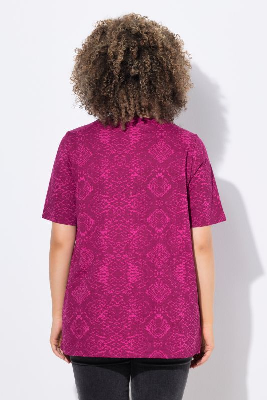 Snake Print V-Neck Tee