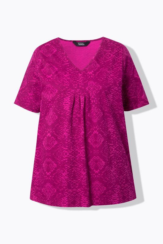 Snake Print V-Neck Tee
