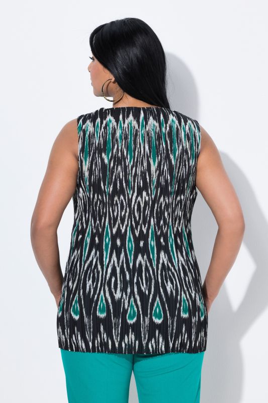 Ikat-Inspired Pleated Tank