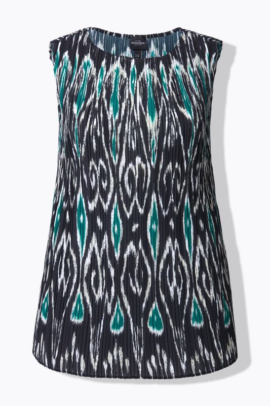 Ikat-Inspired Pleated Tank