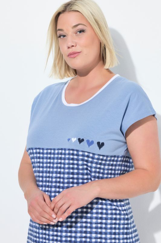 2 Piece Sleep Tees- Sweet Checks