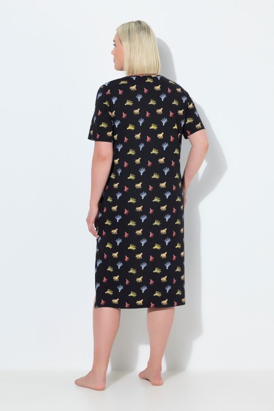 Tassel Print Short Sleeve Nightgown