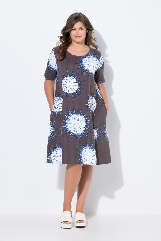Sea Urchin Print Short Sleeve Dress