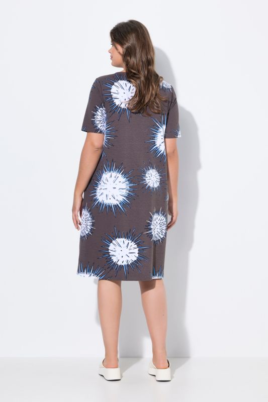 Sea Urchin Print Short Sleeve Dress