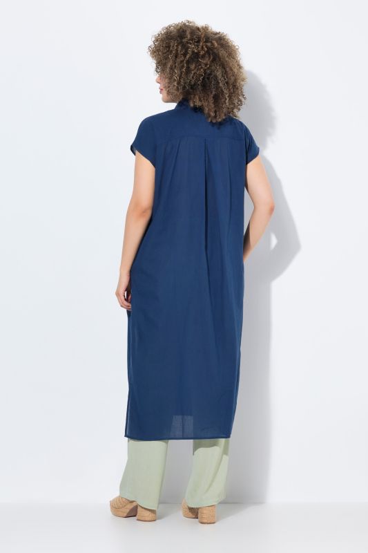 Cap Sleeve Button Down Shirt Dress