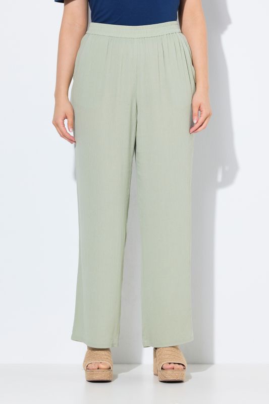 Elastic Waist Crepe Pants
