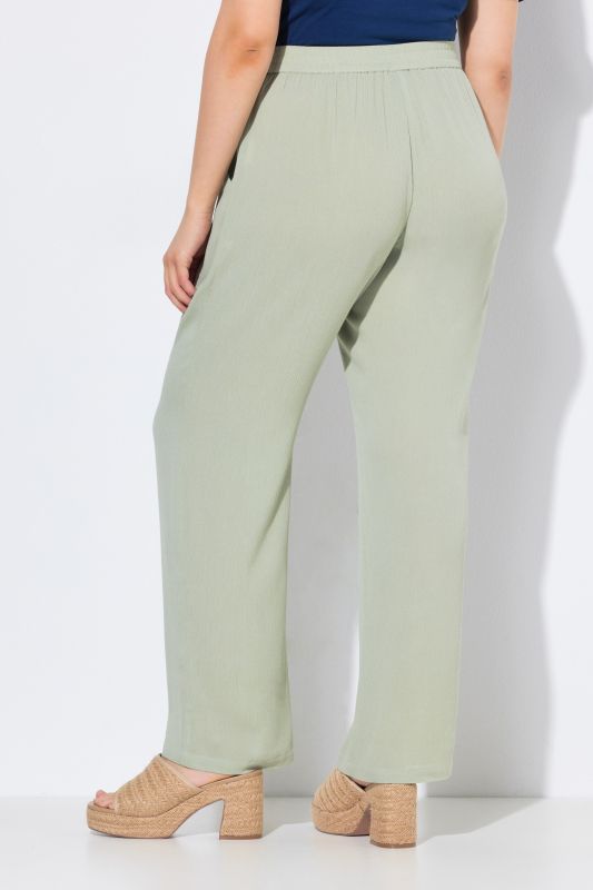 Elastic Waist Crepe Pants