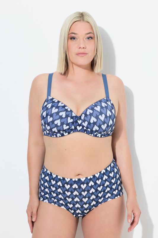 Heart Print Underwire Bra