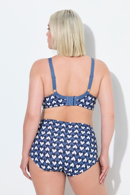 Heart Print Underwire Bra