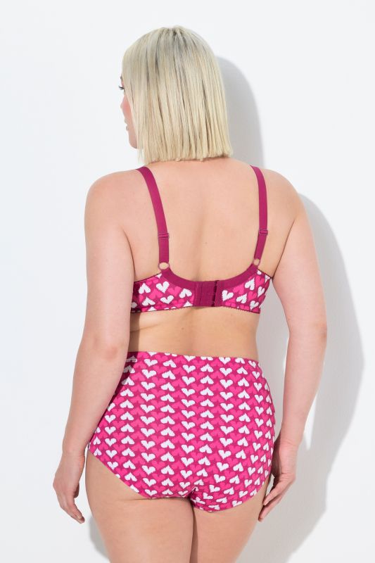 Heart Print Underwire Bra