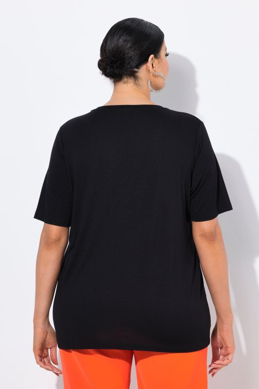 Rhinestone Chest Pocket Short Sleeve Tee