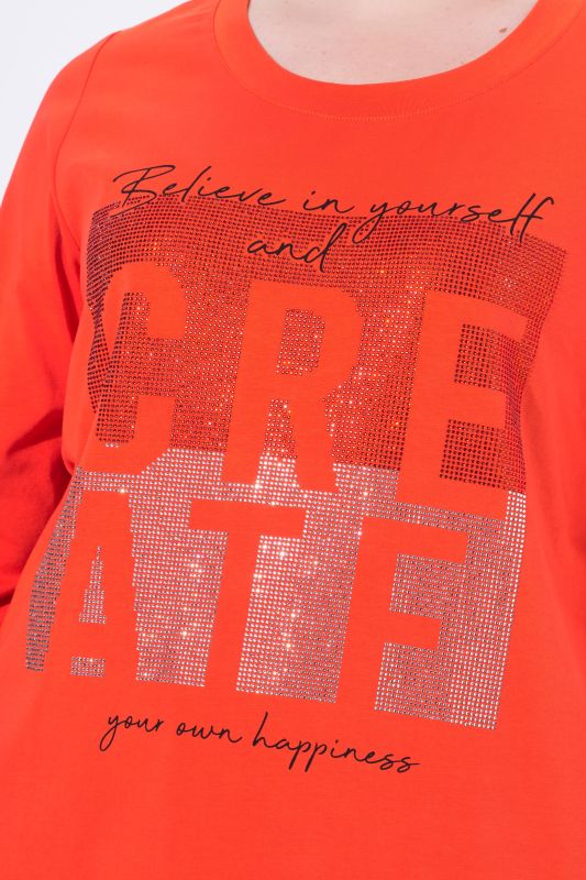Rhinestone Motivational 3/4 Sleeve Tee