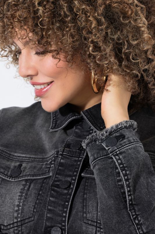 Raw Hem Denim Jacket
