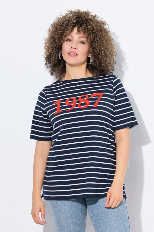 Striped 1987 Boat Neck Tee