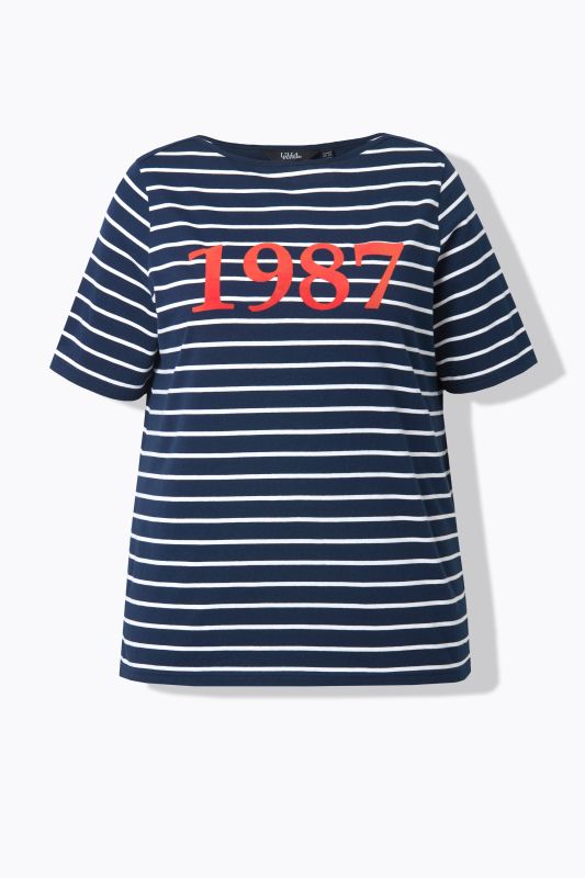 Striped 1987 Boat Neck Tee