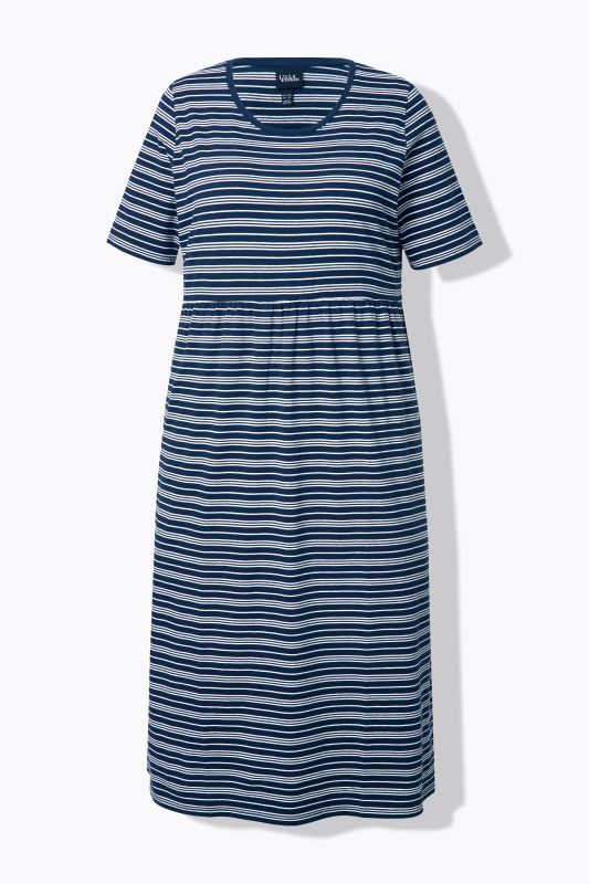 Striped Short Sleeve Dress