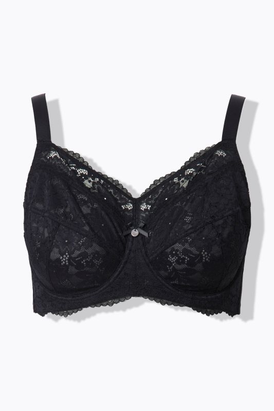 Lace Panel Underwire Bra