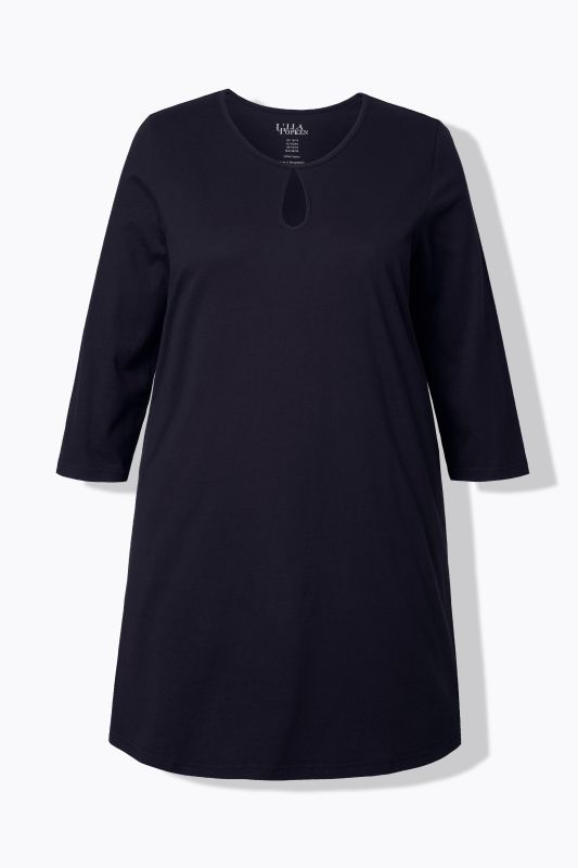 Keyhole Cutout 3/4 Sleeve Knit Tunic