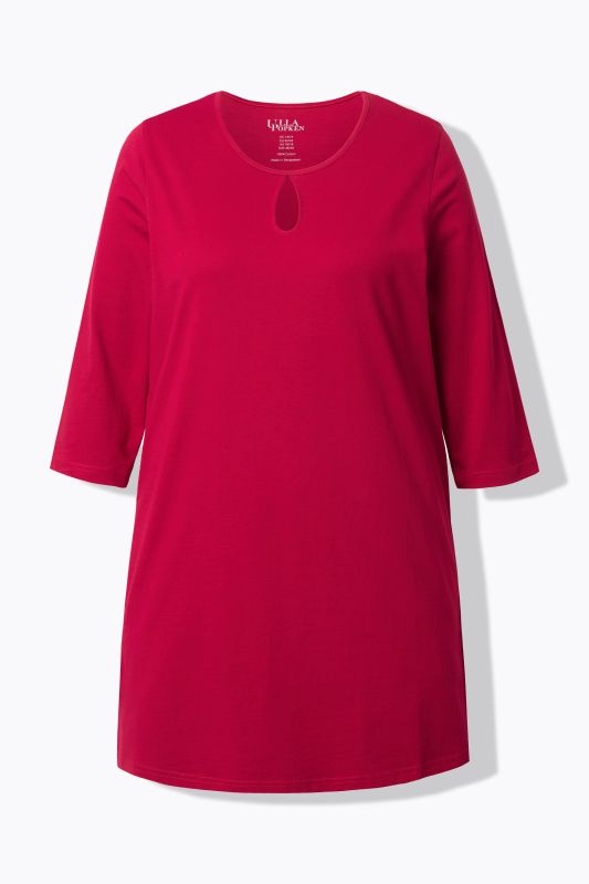 Keyhole Cutout 3/4 Sleeve Knit Tunic