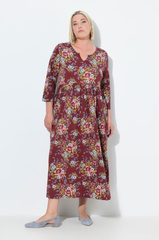 Country Floral Knit A-Line Pocket Dress