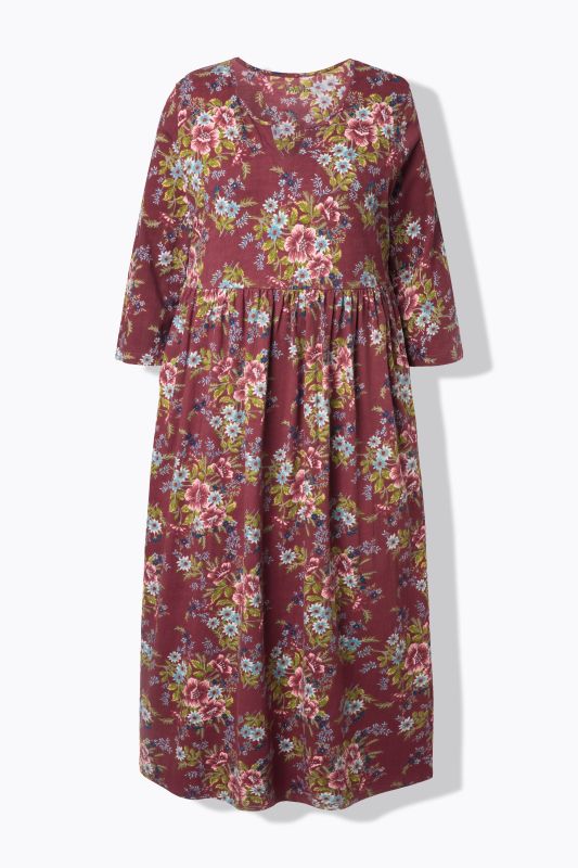 Country Floral Knit A-Line Pocket Dress