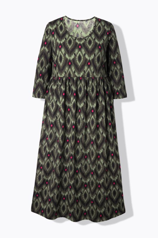 Ikat-Inspired Empire Knit A-Line Pocket Dress