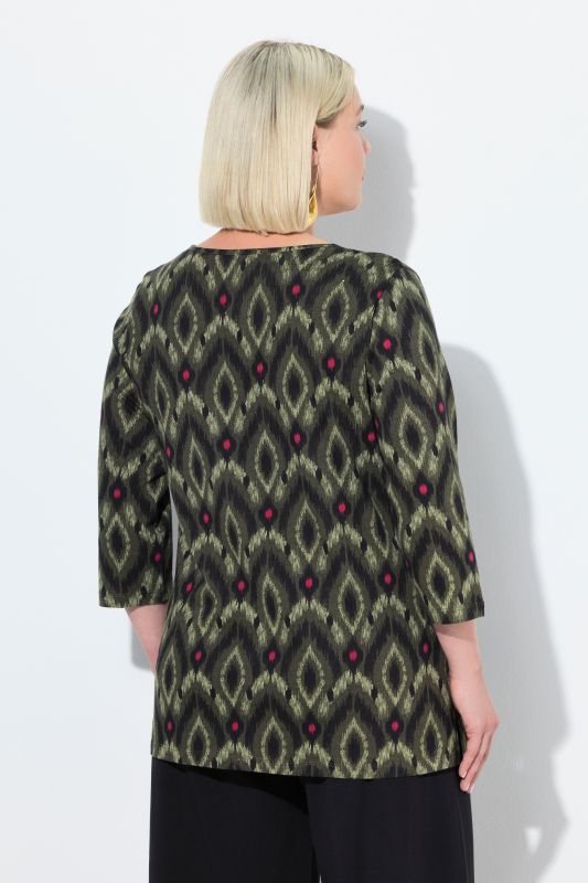 Ikat-Inspired Square Neck Tee