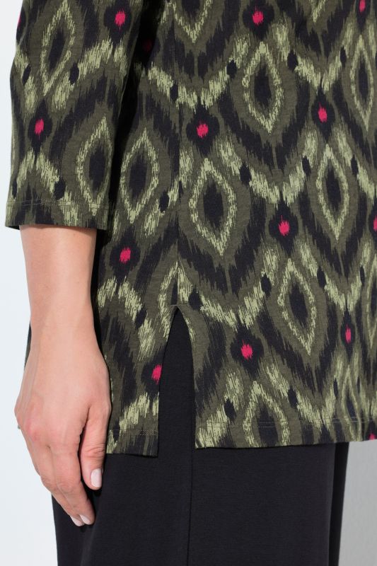 Ikat-Inspired Square Neck Tee