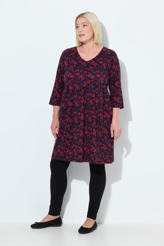 Electric Paisley Empire Knit A-Line Pocket Dress