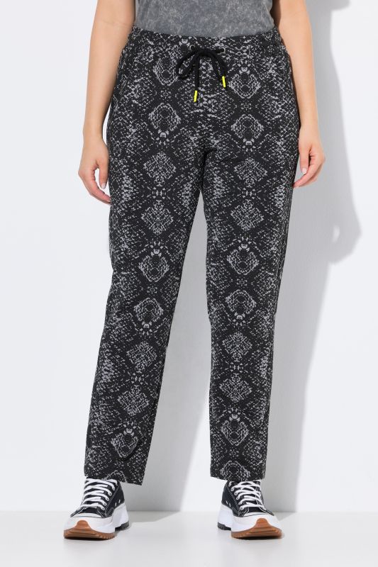 Snake Print Elastic Waist Joggers