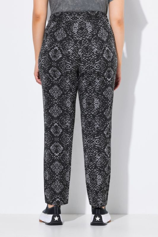 Snake Print Elastic Waist Joggers
